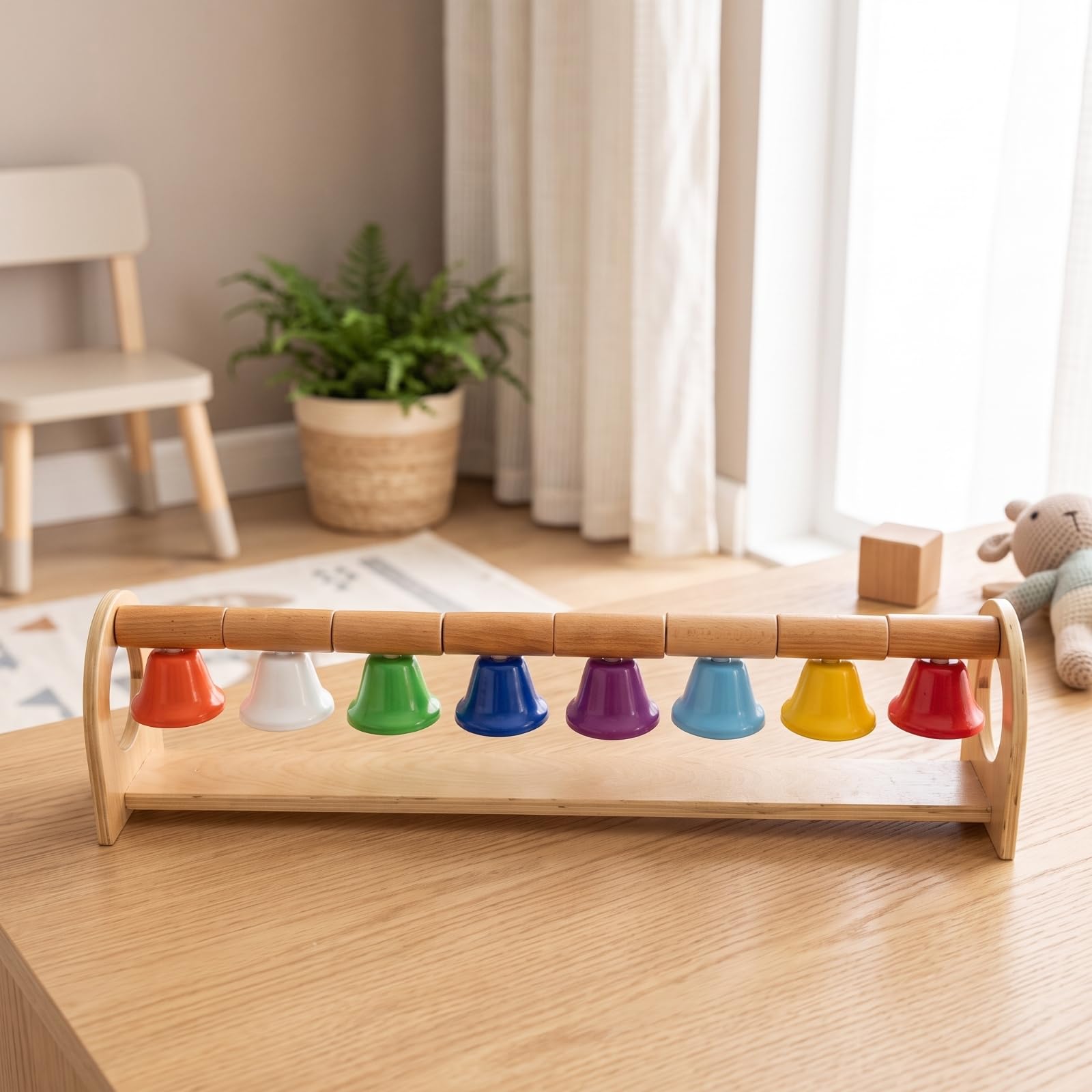 Kinder Musikinstrument Xylophon Glockenspiel Klangspielzeug Holzspielzeug Lernspielzeug mit Holzstab Und Metallklangplatten für Vorschule Kindergarten Zuhause