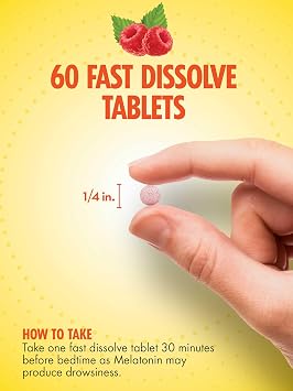 Sundance Melatonin 12mg | 60 Fast Dissolve Tablets | Natural Berry Flavor | Vegetarian, Non-GMO, and Gluten Free Supplement | Vegetarian, Non-GMO and Gluten Free Supplement