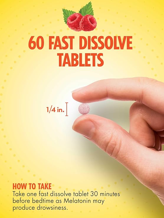 Sundance Melatonin 12mg | 60 Fast Dissolve Tablets | Natural Berry Flavor | Vegetarian, Non-GMO, and Gluten Free Supplement | Vegetarian, Non-GMO and Gluten Free Supplement