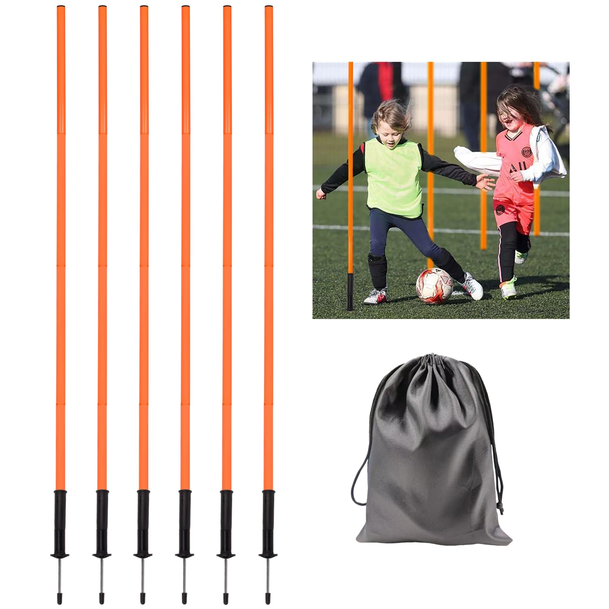 Nbguigdstr 6Pcs 5FT Agility Training Poles - speed and agility training | Mubboo