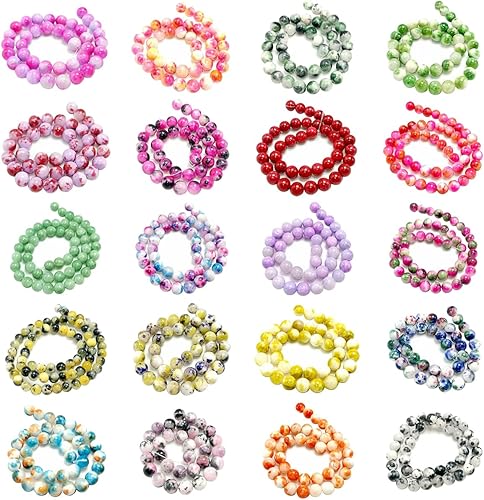 Miniatura 6 de Cuentas de piedras preciosas naturales, 61 cuentas redondas de jade persa de 0.236 pulgadas, cuentas de cuarzo con energía curativa, cuentas