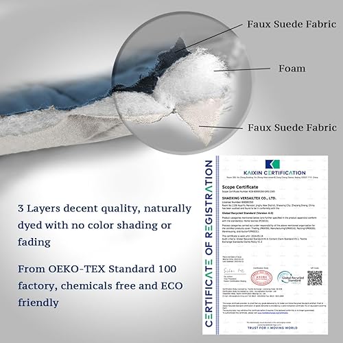 Miniatura 6 de H.VERSAILTEX Funda para Silla Resistente al Agua Funda para Silla Reversible Protector de Silla para Perros Lavable Funda para Silla con Correa