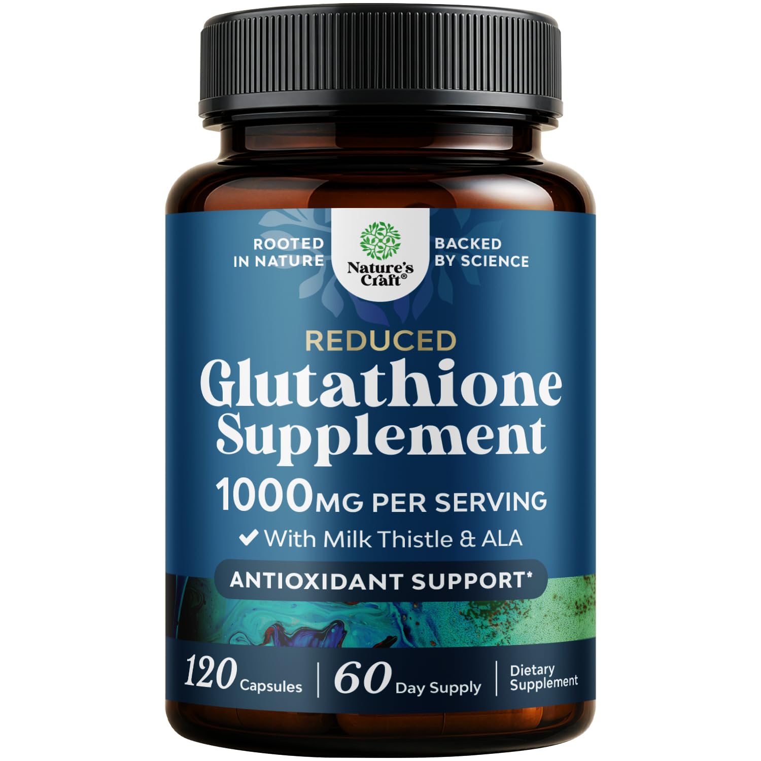 Reduced Glutathione Supplement with Milk Thistle - Liver Support - 60 Count — Amazon image 10