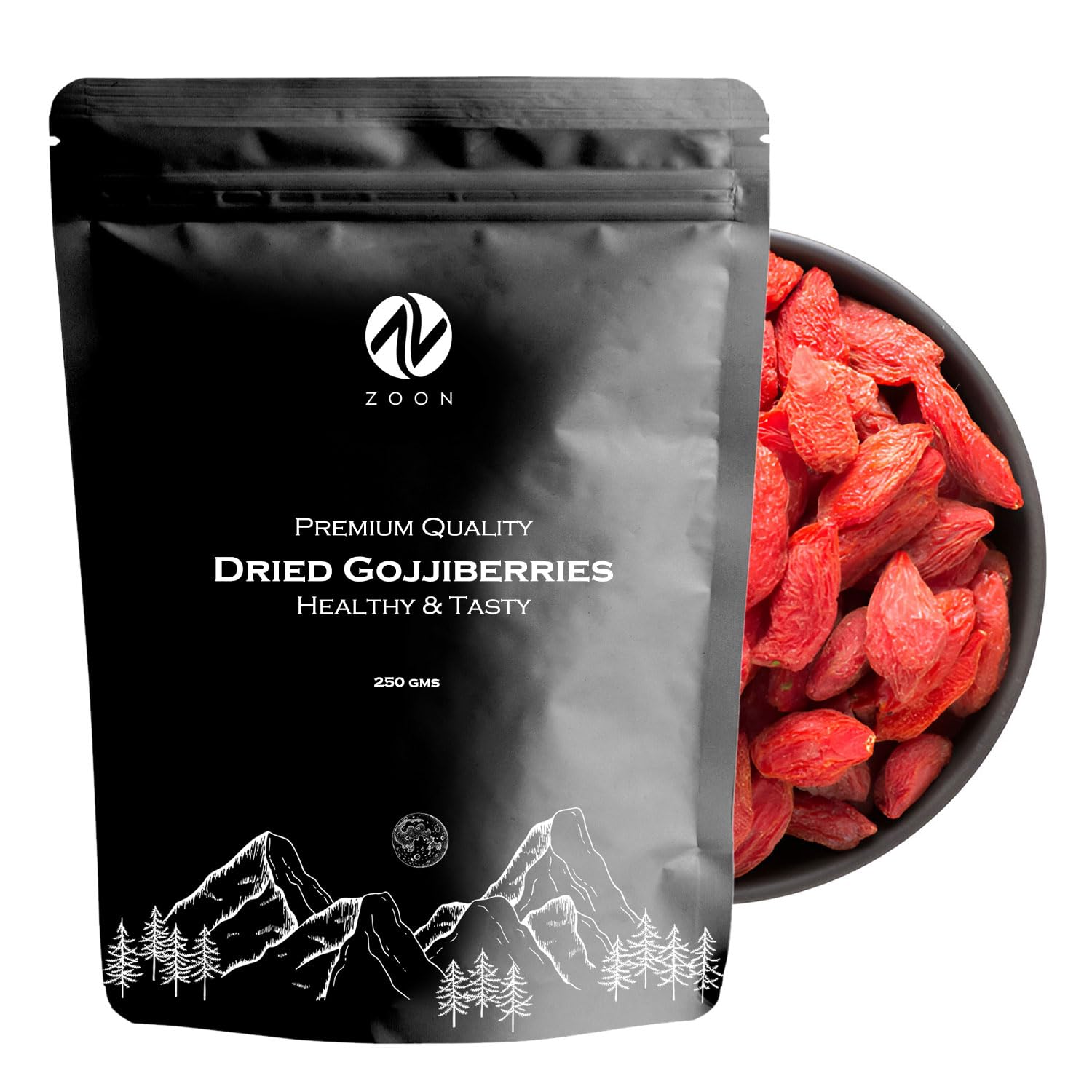 ZOON Goji Berries 250g | Premium Dried Goji Berry Fruit | Natural
