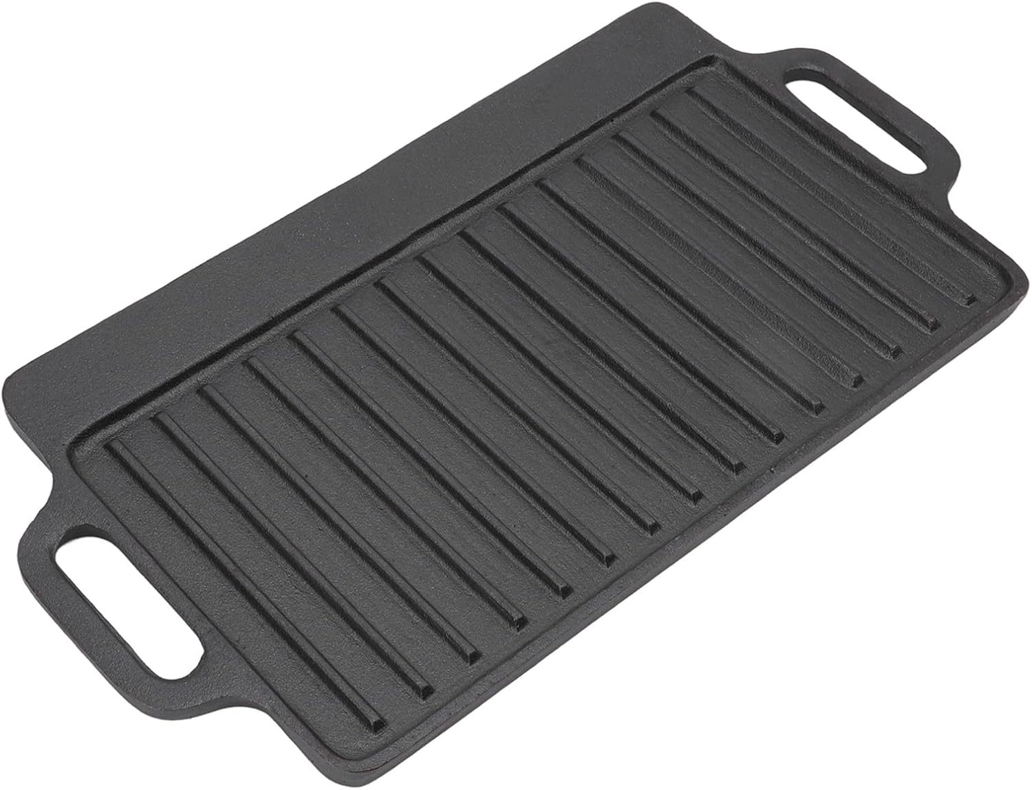 Cast Iron Thickened Grill Griddle for Uniform Heating, Ideal for Stove Top - 1 X Grill Griddle, Suitable for Slow Cooking and Frying Fun in Household (46x23CM)