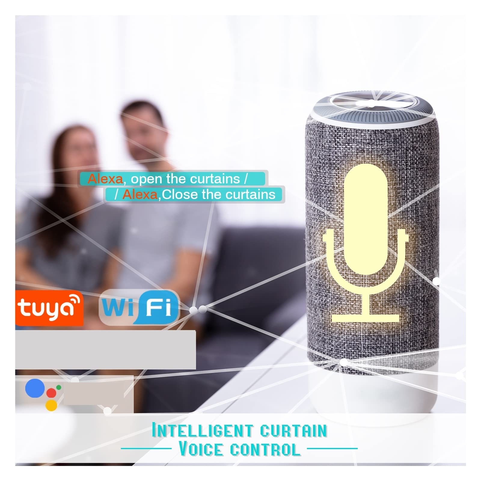 Inteligentna zasłona Wersja baterii 5200mAh Tuya Zigbee Elektryczny inteligentny silnik kurtyny Inteligentna obsługa Sterowanie głosem Asystent Alexa