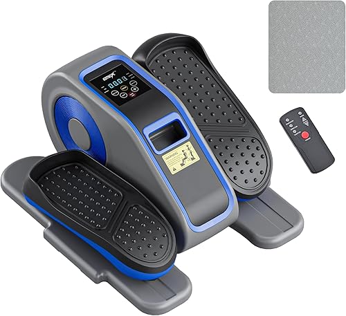 Máquina elíptica para debajo del escritorio, ejercitador de pedal eléctrico sentado, mini máquina elíptica compacta para adultos mayores y