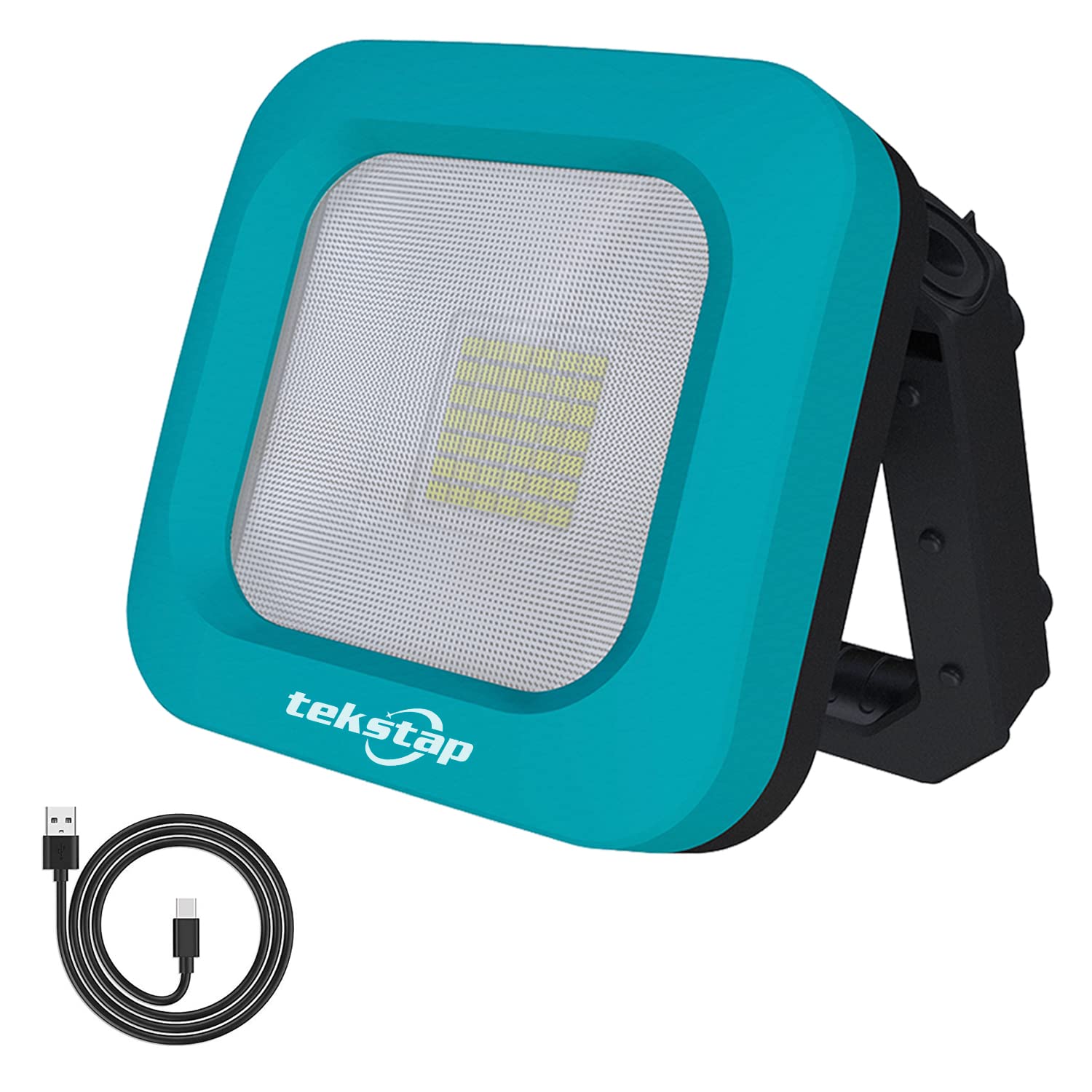 tekstapUSB Rechargeable Work Light, Portable Magnetic Handy Bright COB Outdoor Floodlight, 10W Battery Powered Operated LED Worklight for Home/Car Repair