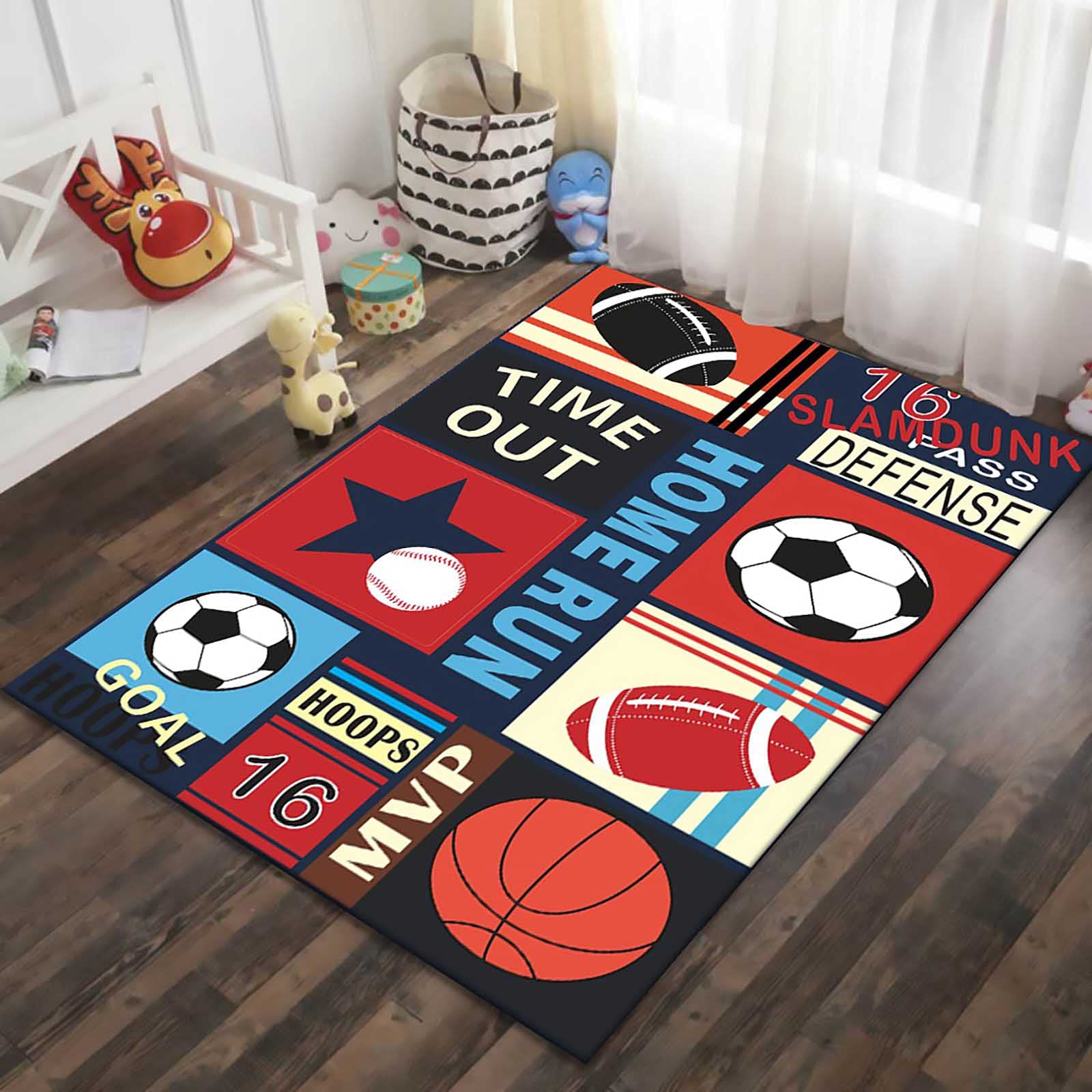 Alfombra De Juegos Infantil, Alfombra De Juegos Super Soft Superficie Grande, Manta Actividades Bebe Antideslizante, Alfombra Niños Portátil Lavable Poliéster Para Niños Pequeños Y Bebés,I,100x160cm