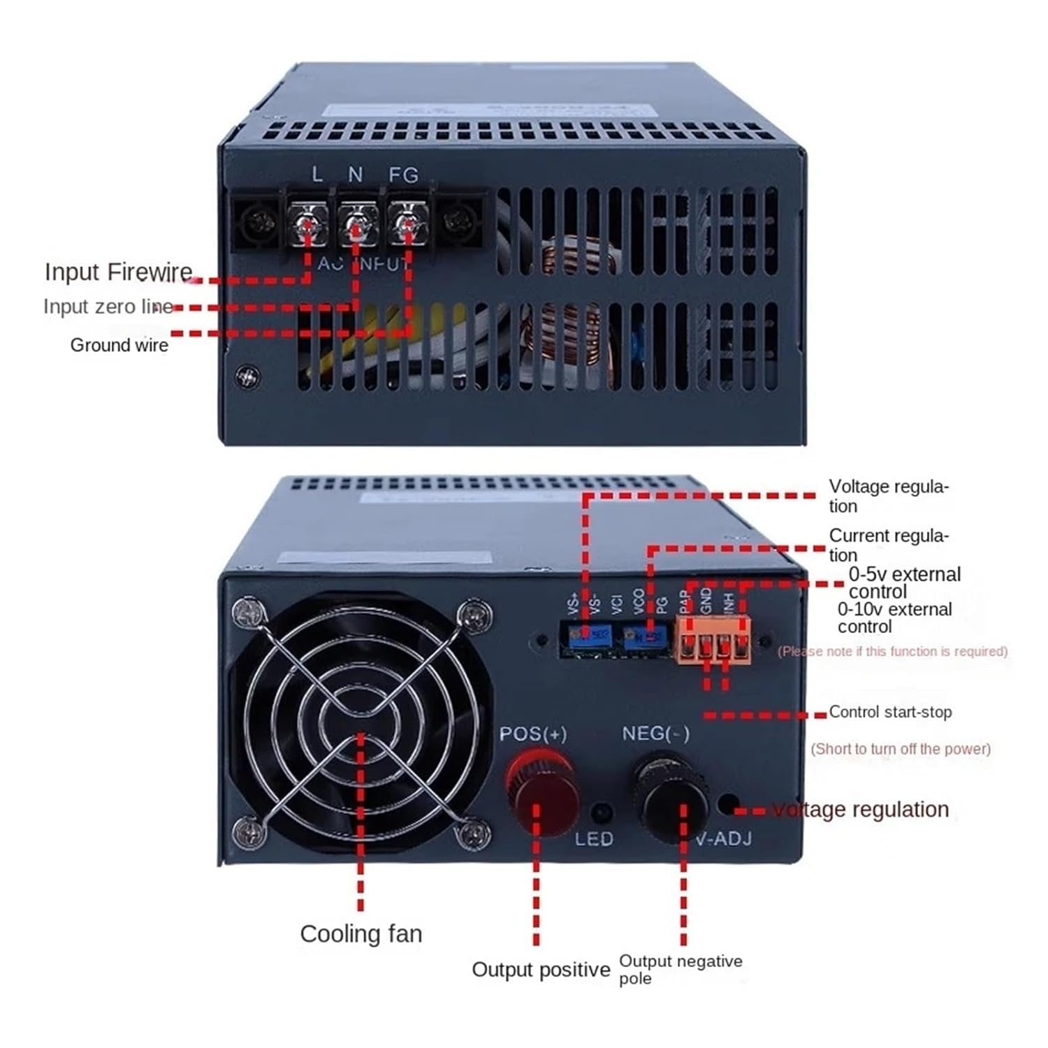 1PCS 2000W Adjustable Switching Power Supply DC 12V-48V Transformer(0-36V_2000W)
