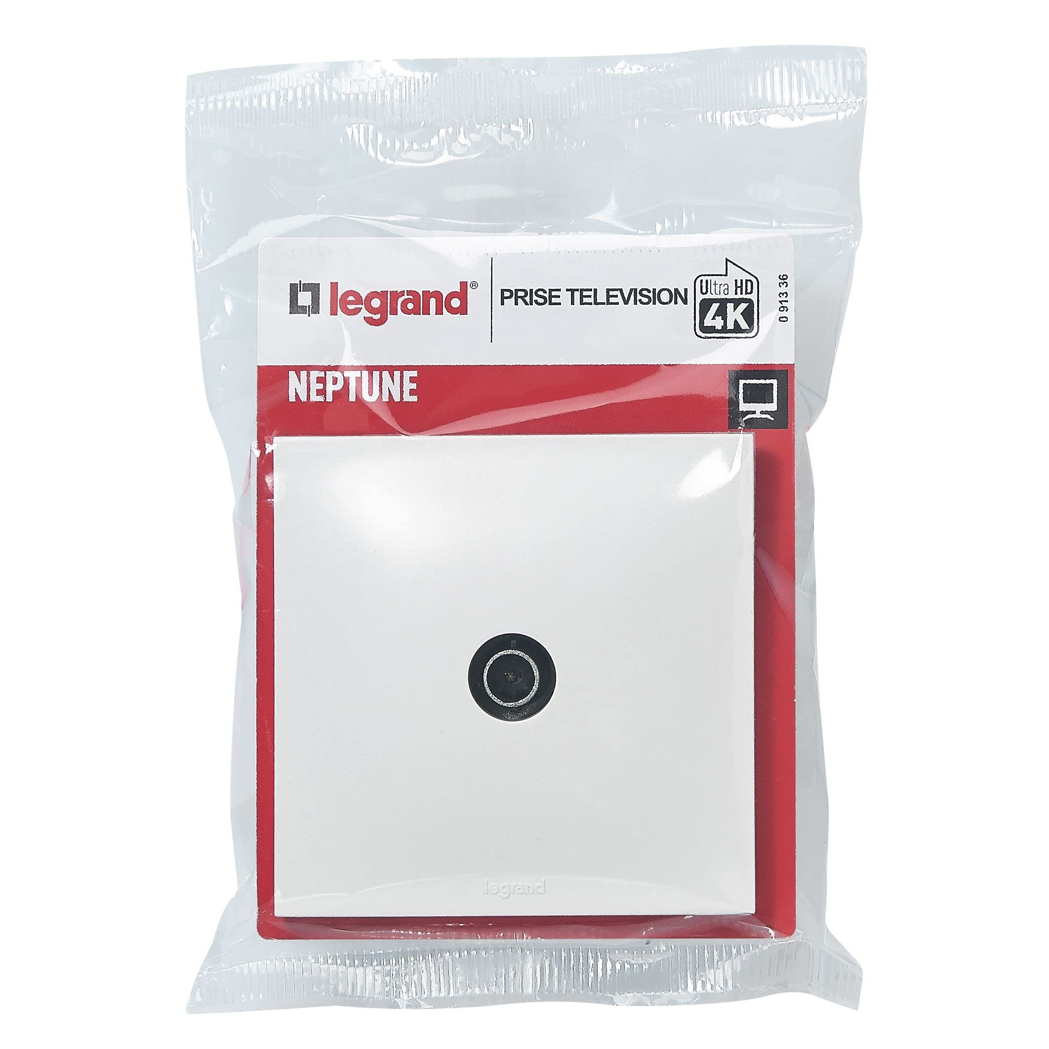 Prise Antenne TV Simple Legrand Neptune 2 - Référence 80435 / 804 35 - Couleur Beige (ancien Modèle) - Neuf