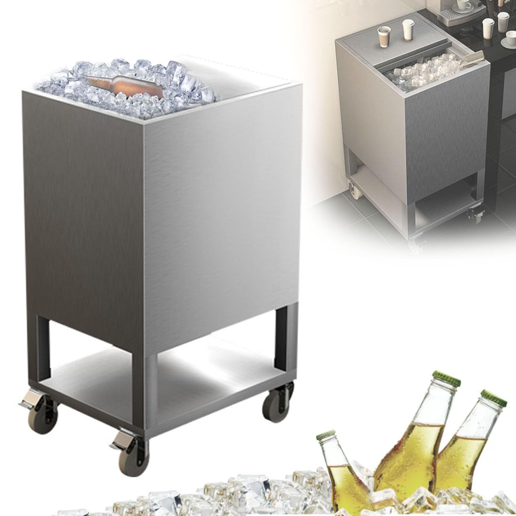 Amazon｜アイスペール キャスター付き 飲料クーラー カート 冷蔵