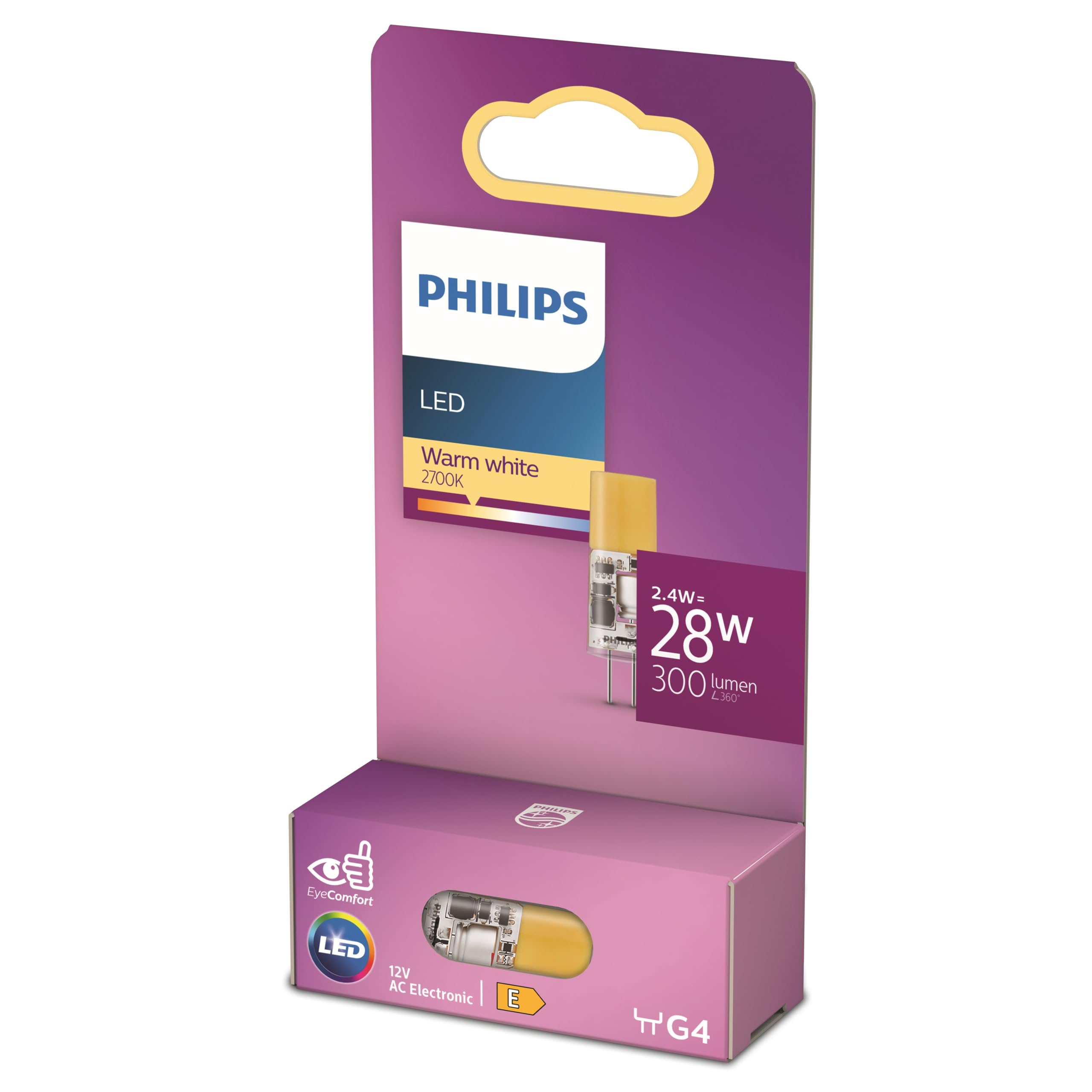 Philips Clear Led Capsule 28W Capsule G4 2700K 300Lm 15000H