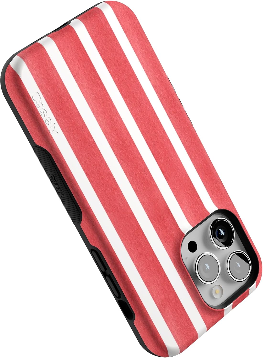 Casely iPhone 14 Pro Max Case | East Coast Summer | Red Stripes | Bold Protective Design | Compatible with MagSafe