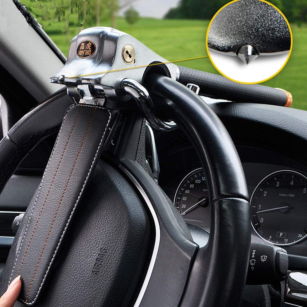 Bloccasterzo Antifurto In Acciaio Dispositivo Antifurto Universale Antifurto Immobilizzatore - Auto Blocco Del Pedal Realizzato In Acciaio Localizzatore Gps Per Auto Blocco Volante Con 3 Chiavi Snakelike