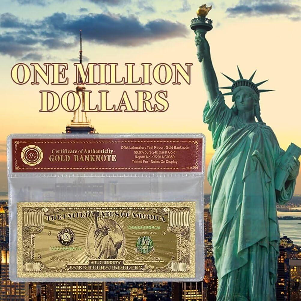 1 billet de million de dollars avec support, couleur G, cadeau d'affaires pour homme