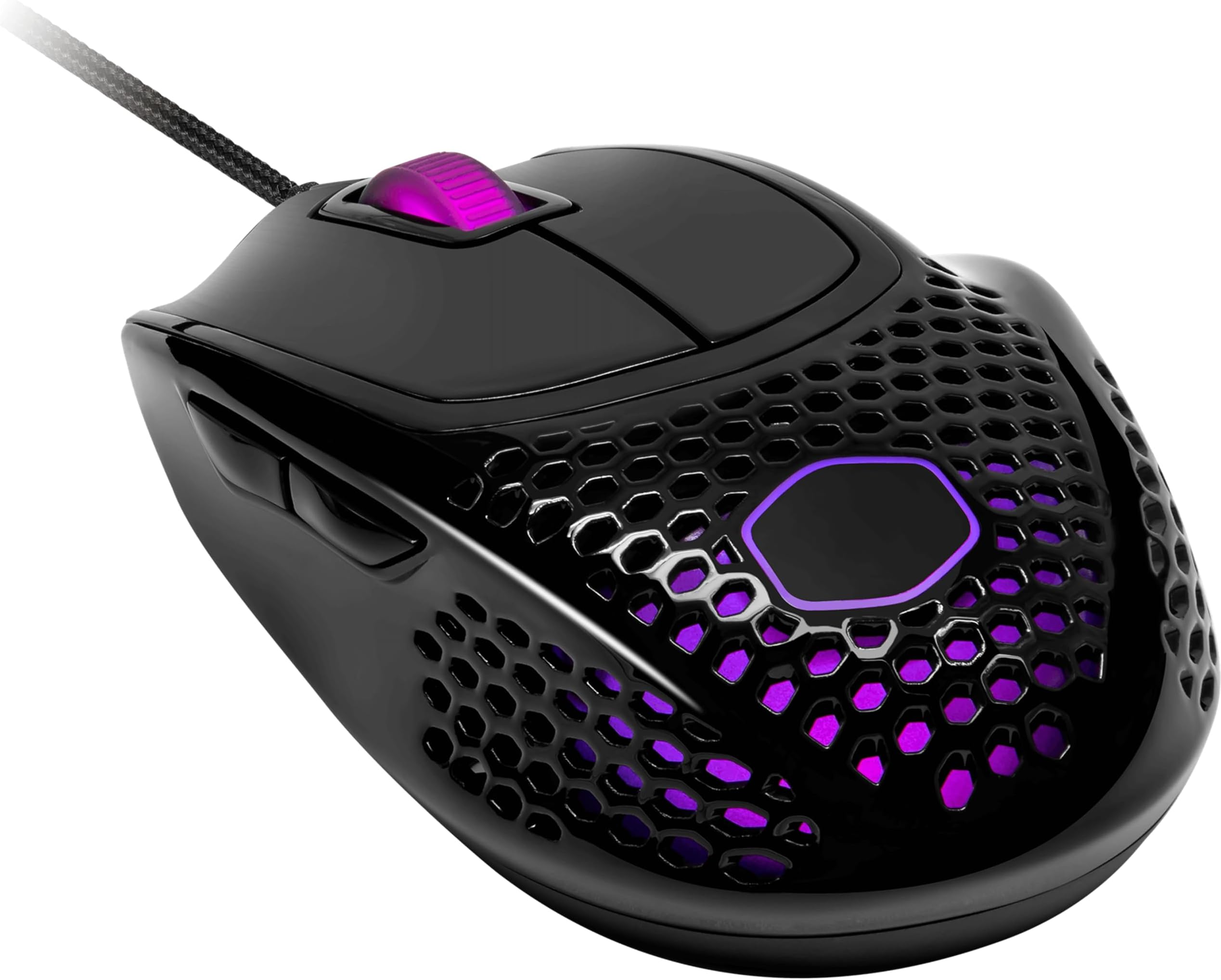 Cooler Master MM720 RGB-LED Claw Grip Wired Gaming Mouse - Ultra Lightweight 49g Honeycomb Shell, 16000 DPI Optical Sensor, 70 Million Click Micro Switches, Smooth Glide PTFE Feet - Glossy Black