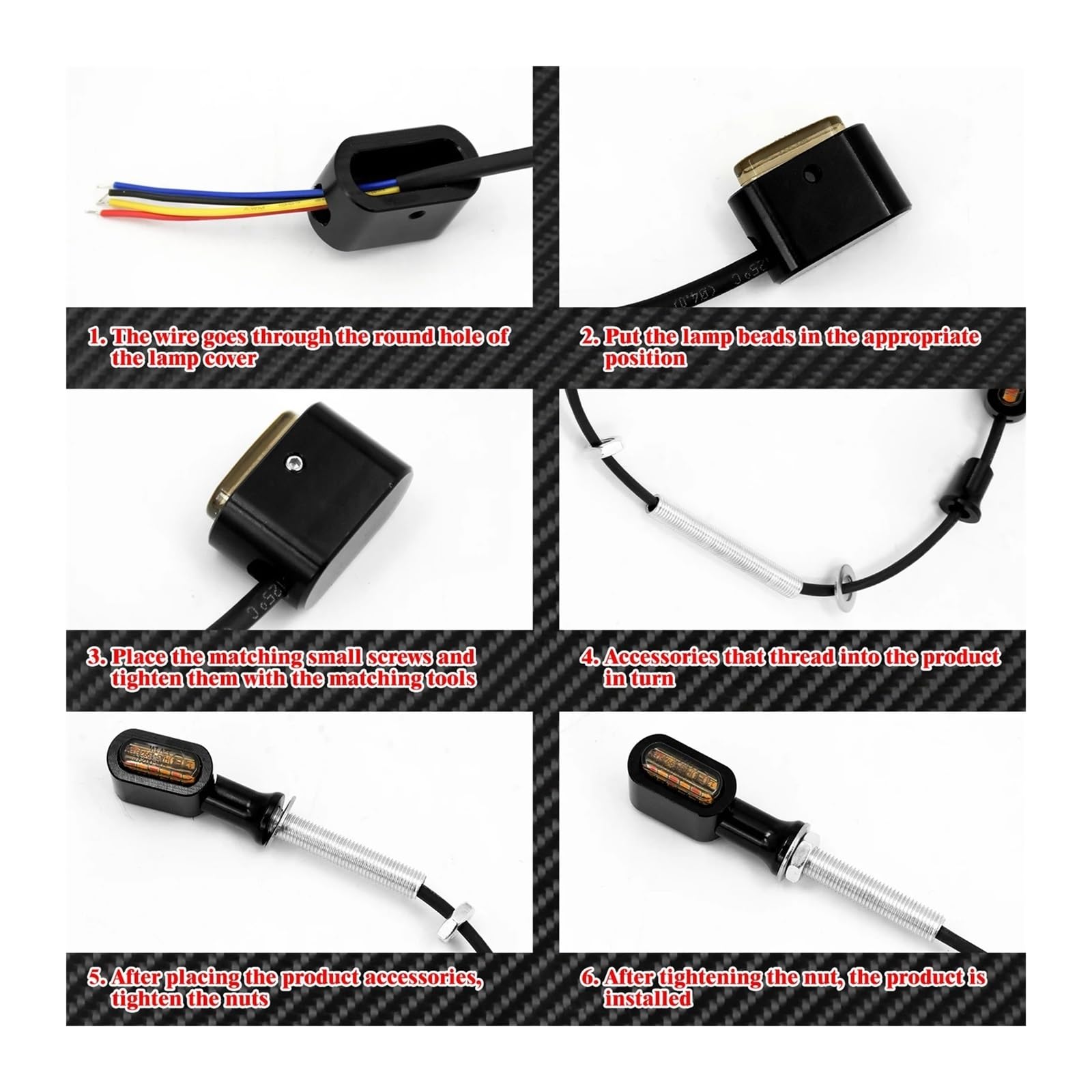Mini indicatori di direzione posteriori LED moto Indicatoris Motos