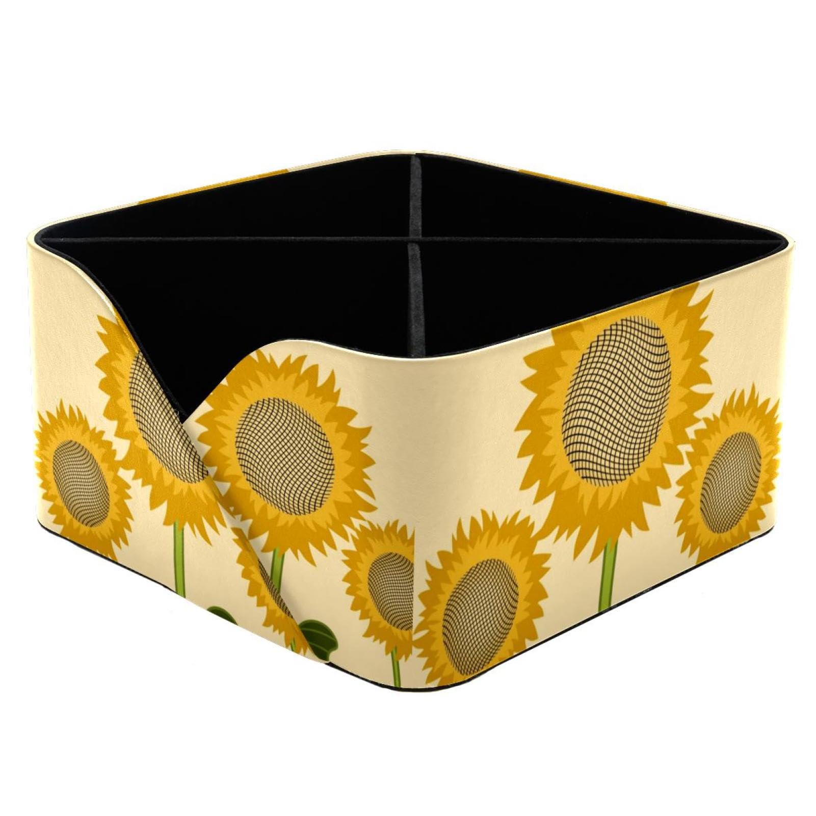 Pot à stylos tournesol rectangulaire pour organiser le bureau des enfants et femmes