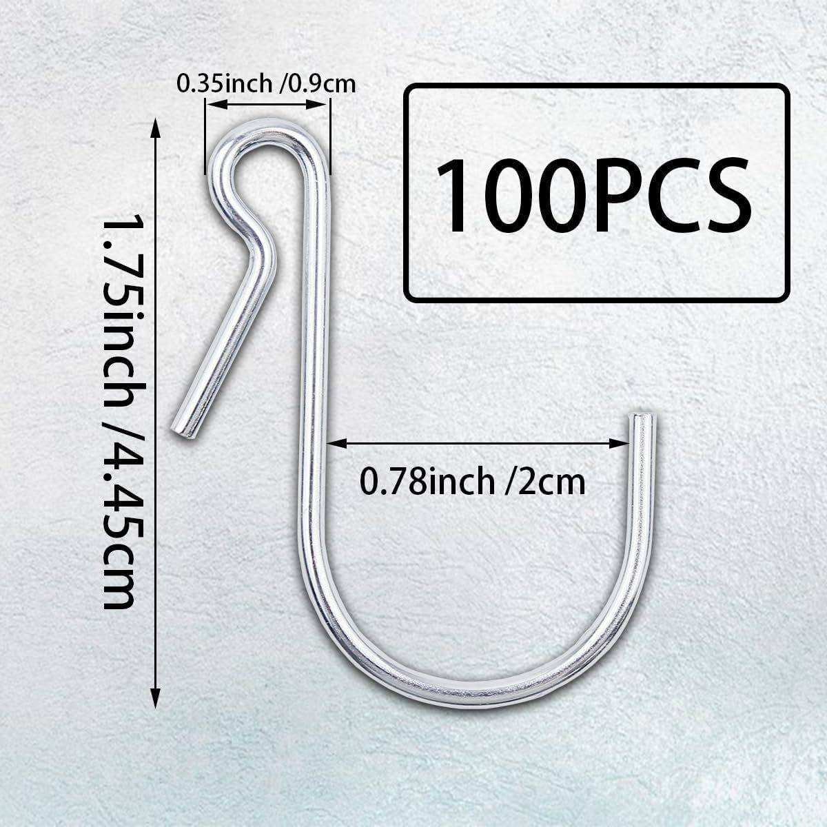 SHEHARUHI 100 PCS Small S Shaped Stainless Steel Mini Ornament Hooks for Hanging Plants Crafts Key Jewelry Suitable for Bathroom Kitchen and Closet