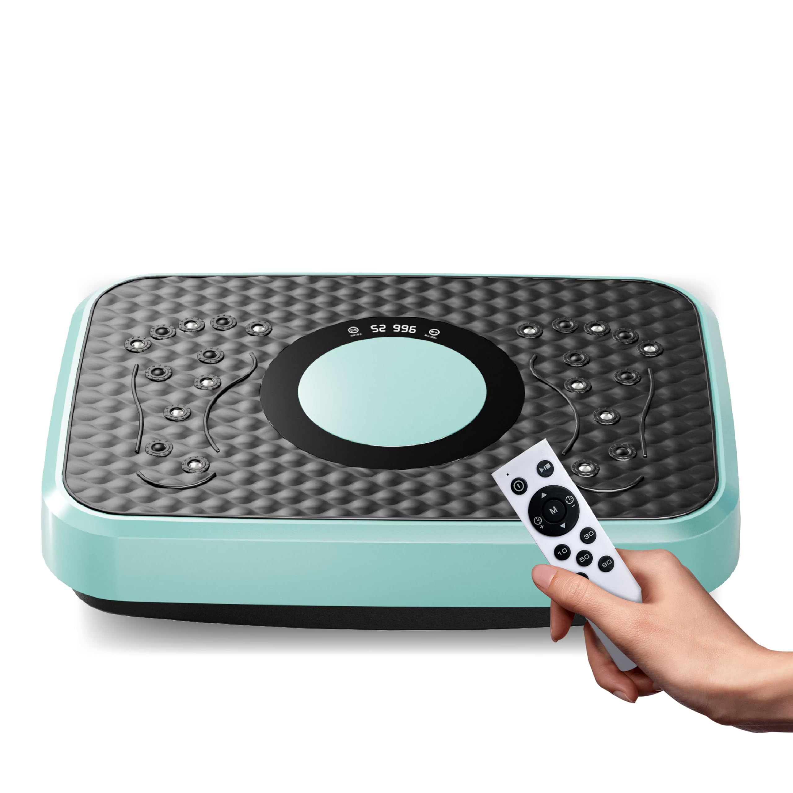 Vibration Plate Machine with Resistance Bands and Remote Control 125 Speed Levels 450LB Capacity Whole Body Oscillating Platform for Home Use