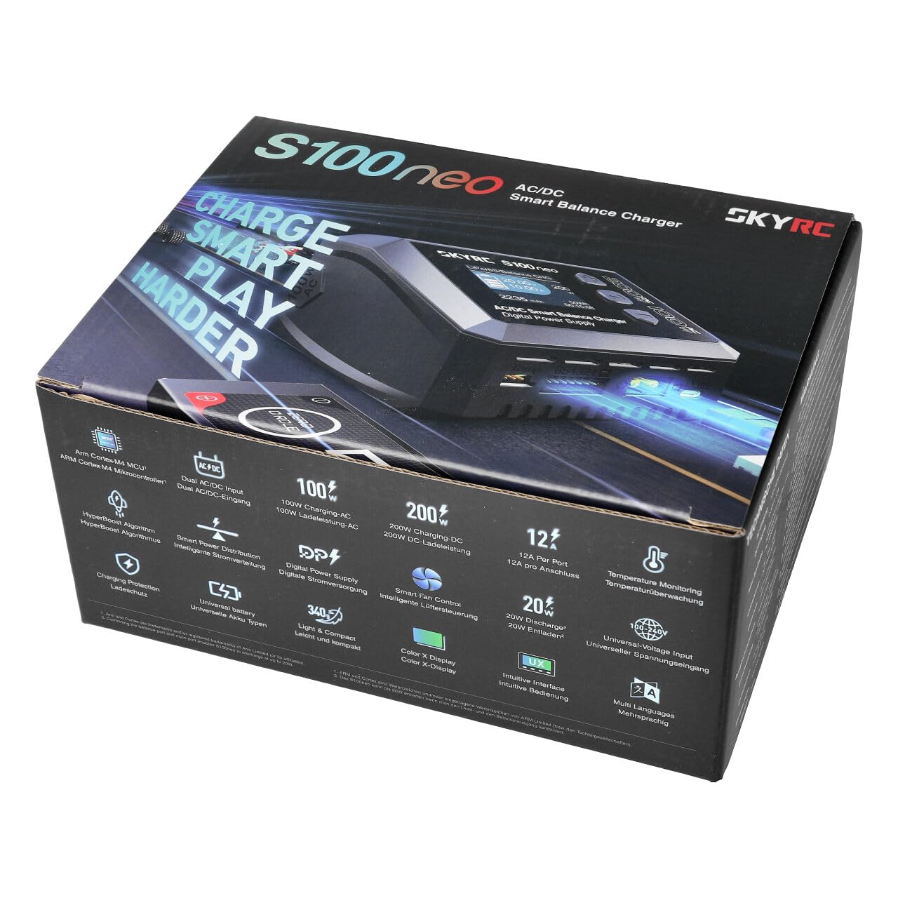 SKYRC S100 Neo Modellbau-Ladegerät 12 A Blei, LiFePO, LiHV, LiIon, LiPo, NiCd, NiMH