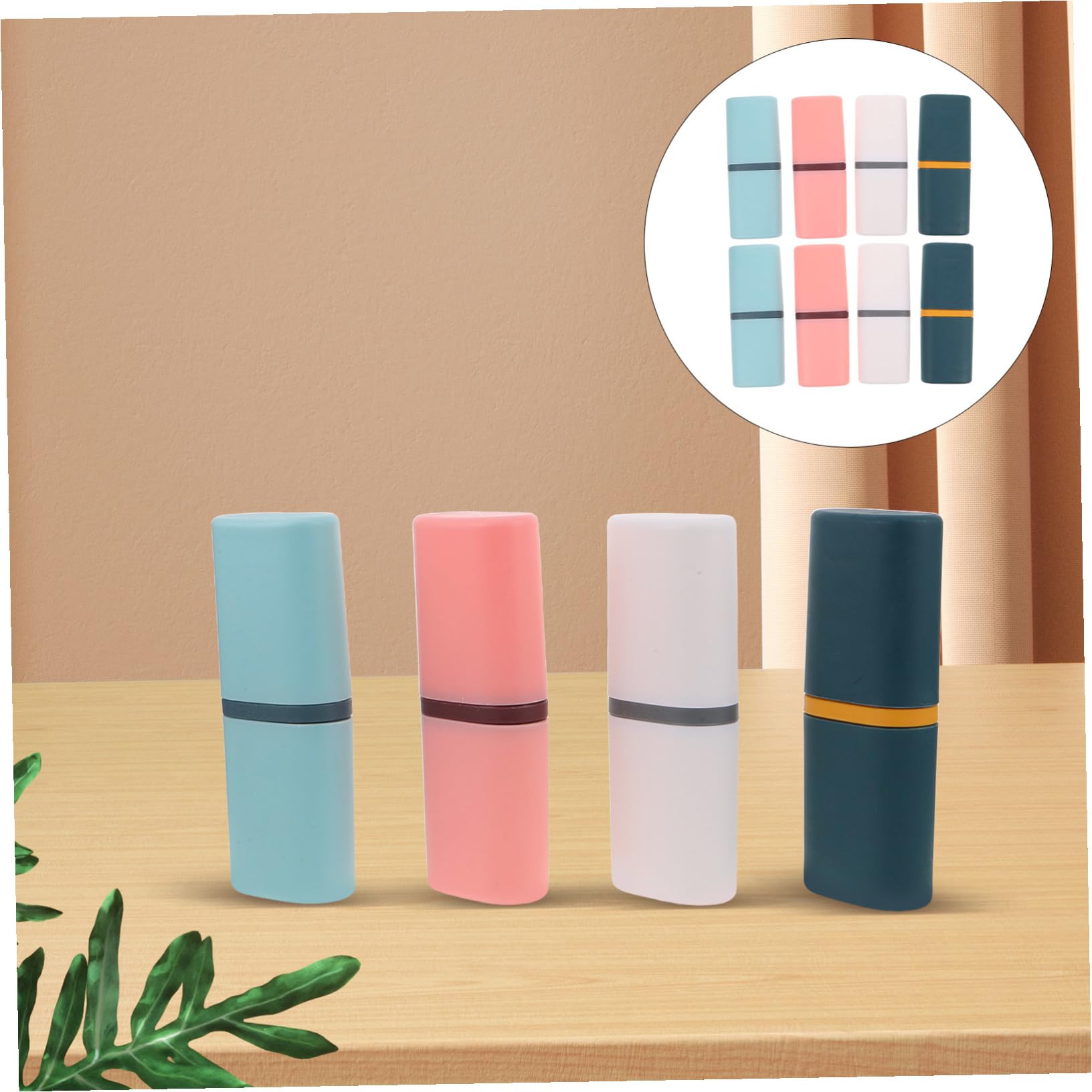 Ipetboom 8 Pezzi Porta Spazzolino da Viaggio con Coperchio Organizer Portatile per Dentifricio e Spazzolino Igienico in Plastica per Campeggio Scuola e Viaggi d Affari Custodia per Bagno e