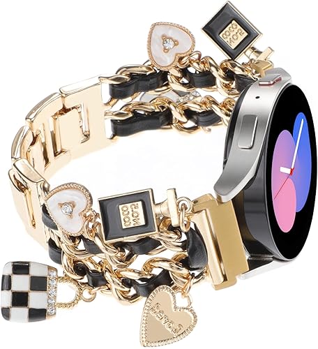 Miniatura 8 de REALSIGN Elegante correa de reloj de metal de 0.787 pulgadas compatible con Samsung Galaxy Watch 6 5 4 401.732 in, Watch 4 Classic 421.811 in, Watch