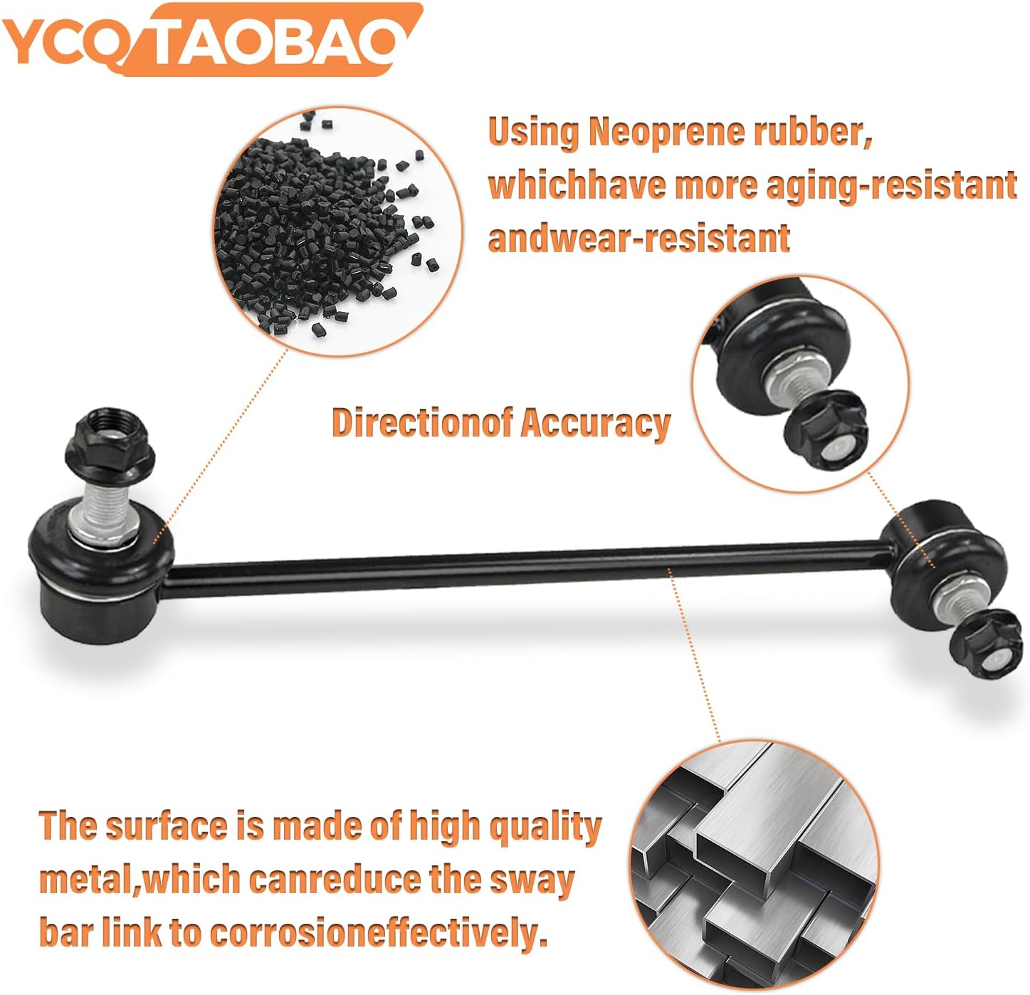 1x Rear Sway Bar Link Kit - Sway Bar End Links Automotive Replacement Sway Bar Link Kits Compatible with Cadillac SRX 2010 Compatible with Cadillac SRX 2011 Compatible with Cadillac SRX 2012