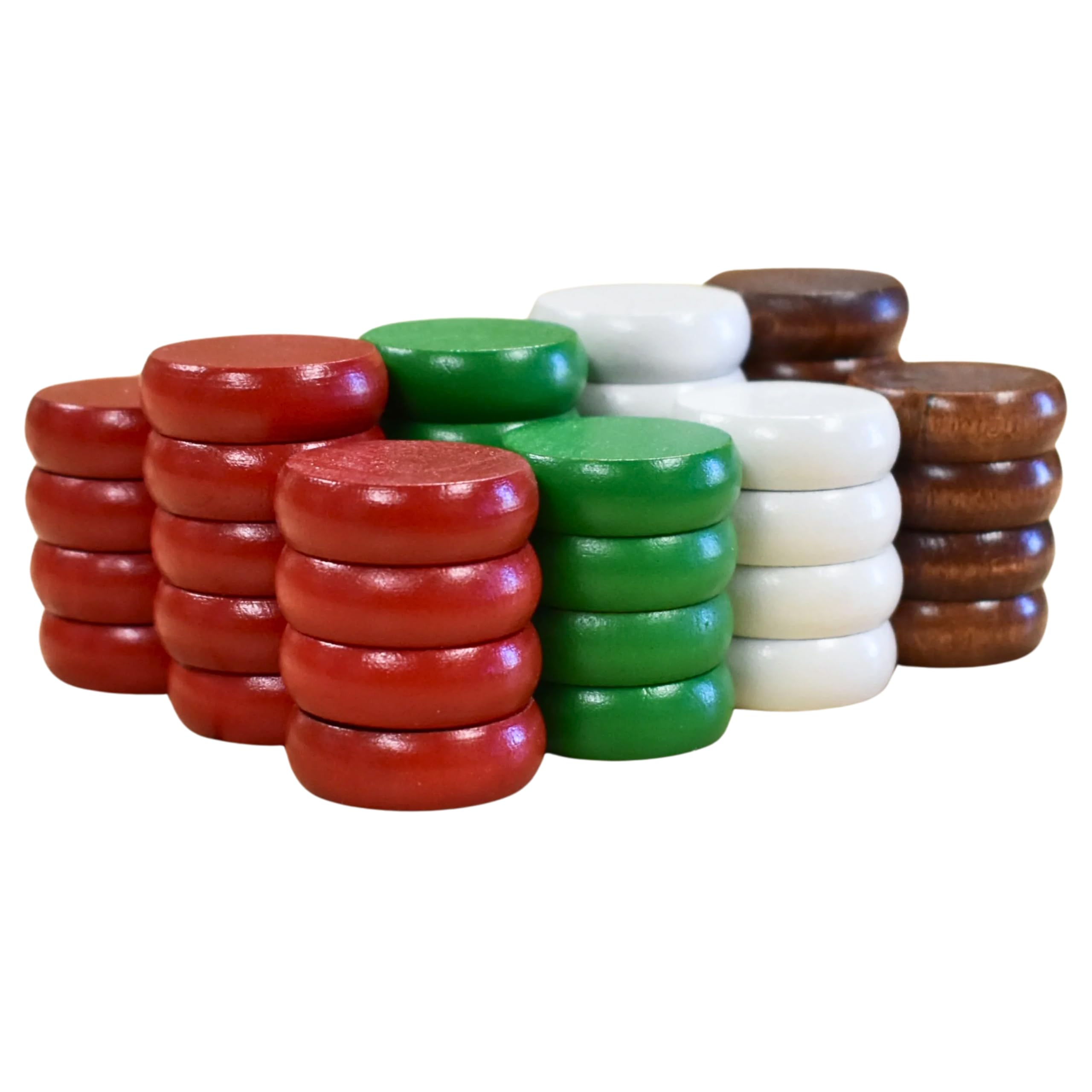 Christmas 4 Player Crokinole Disc Party Pack (52 Discs) (Small Discs - 1 1/8 Inch Diameter (2.9cm))