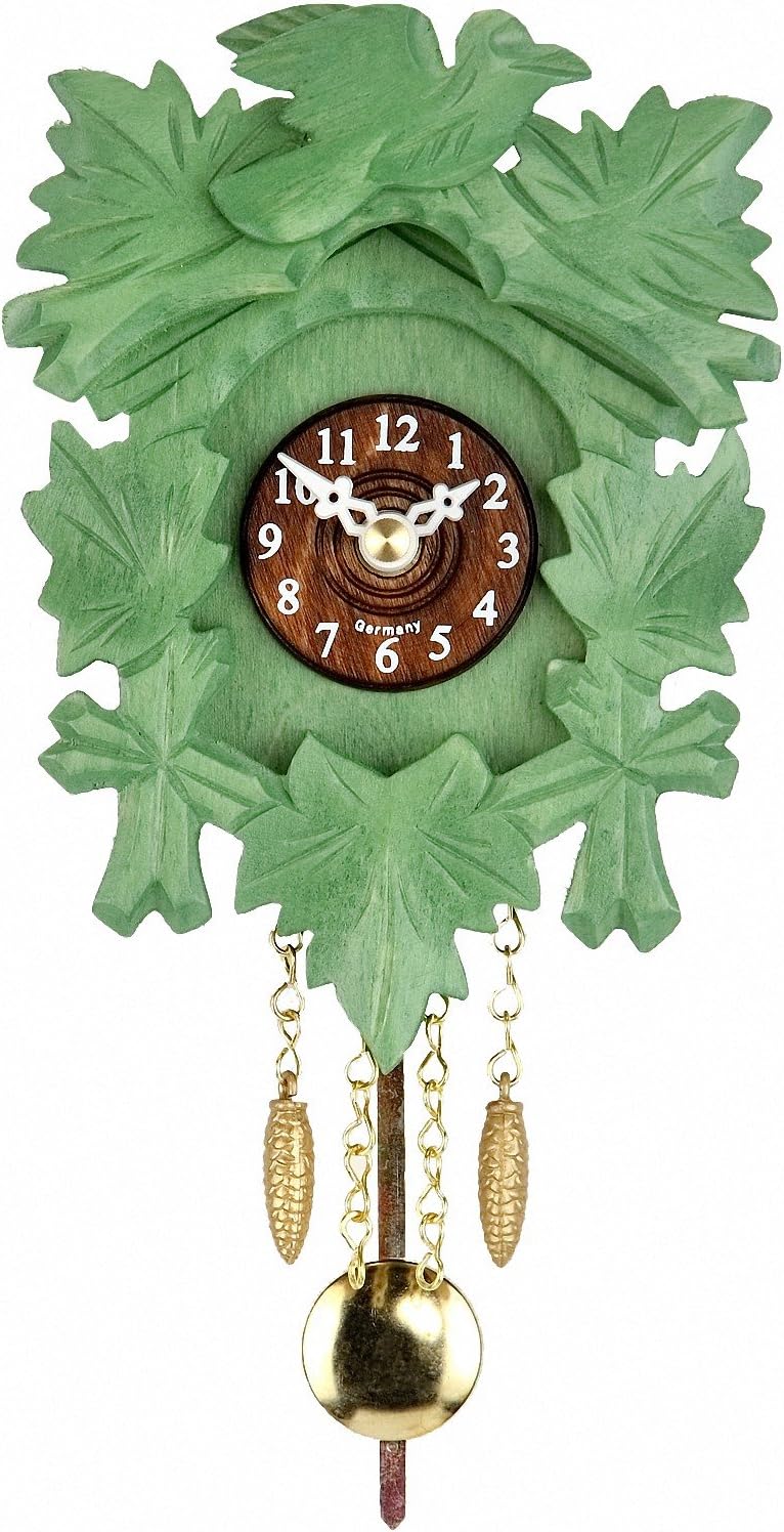 Trenkle Kuckulino Black Forest Clock with Quartz Movement and Cuckoo Chime, Green TU 2015 PQ grün