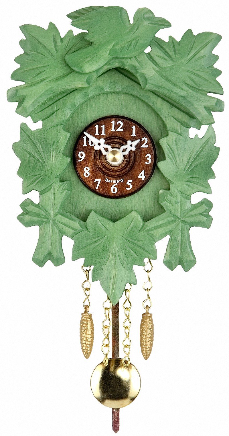 Reloj de cuco Trenkle Kuckulino verde para decorar salones rústicos con esencia de la Selva Negra