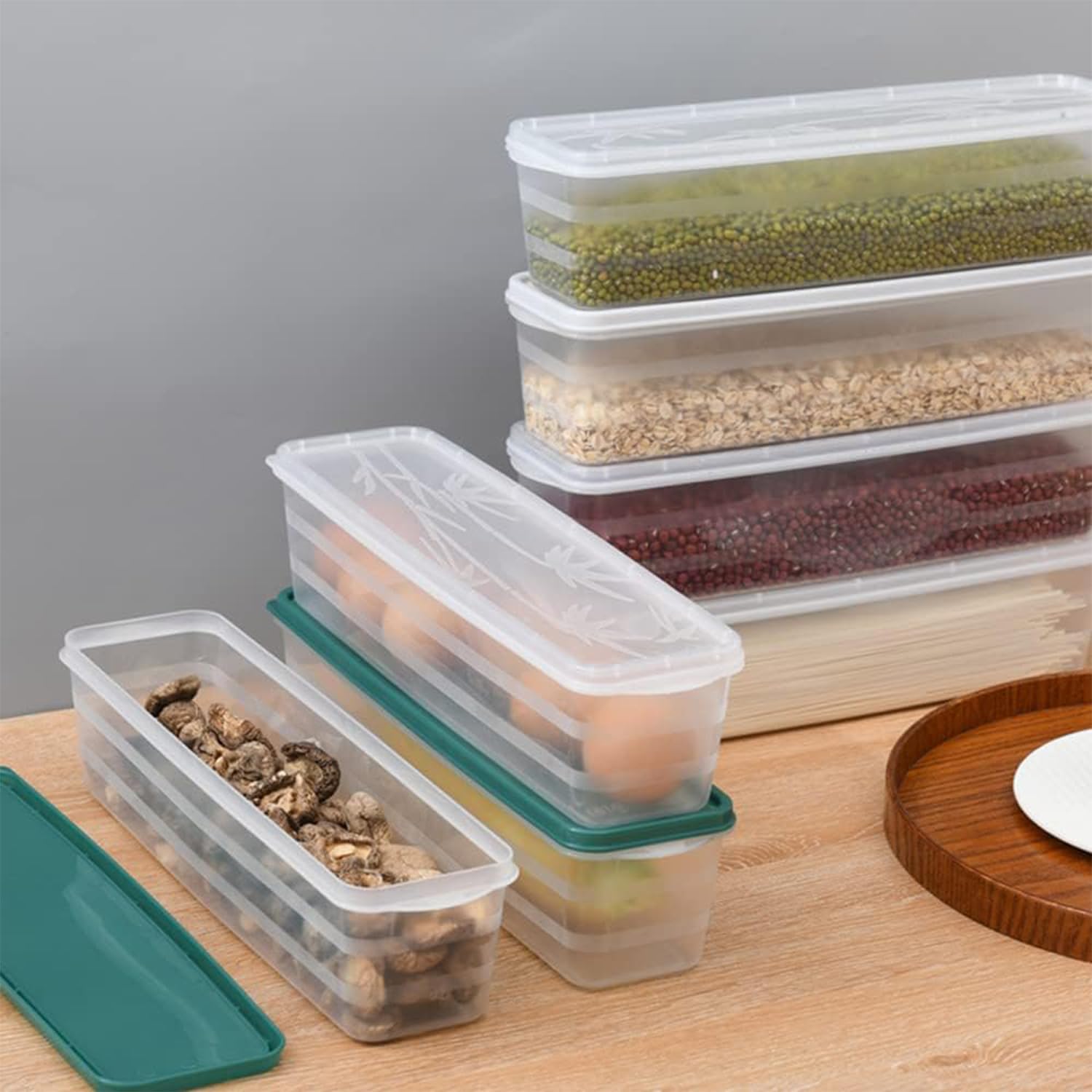 2 Pezzi Contenitori per Pasta, Contenitori per Alimenti, Conservazione Degli Spaghetti, Scatola per Spaghetti, Contenitori per Alimenti Ermetici per Conservazione Cereali, Noci, Fagioli