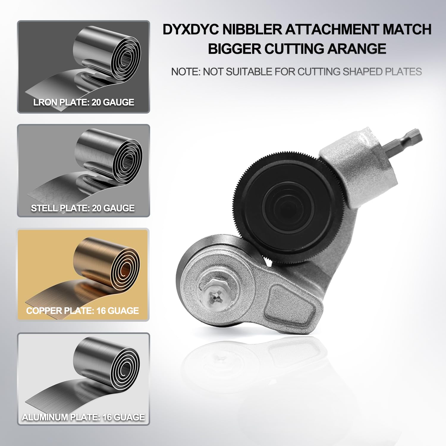 Metal Nibbler Drill Attachment - Cut Sheet Metal Fast -7