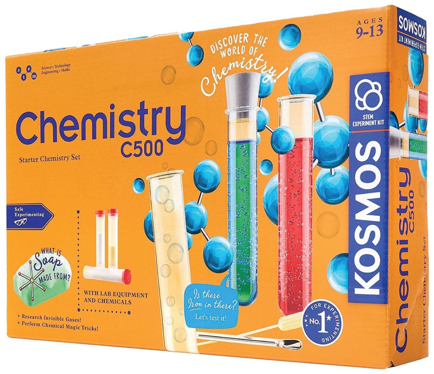 Thames & Kosmos - Chemistry C500 - Educational Science Kit - 28 Experiments - Science, Technology, Engineering & Maths - Fun for Kids, Ages 9+ - 645571