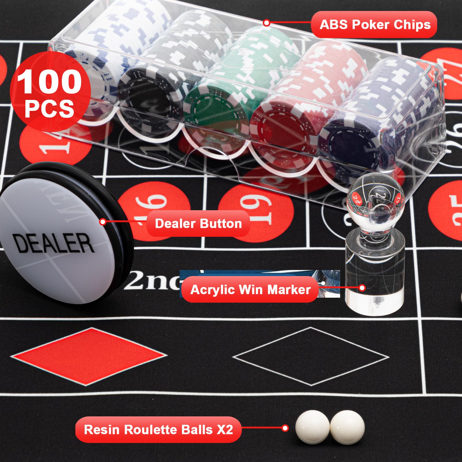 Lunmon Roulette Wheel Game Set Include 16'' Black Roulette Wheel Lunmon Roulette Wheel Game Set Include 16'' Black Roulette Wheel