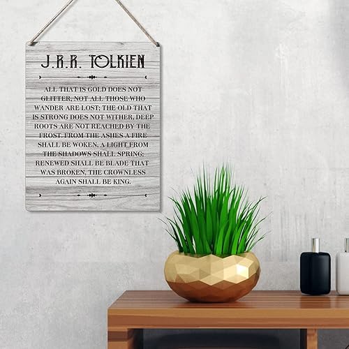 Miniatura 3 de Letreros inspiradores de regalo de casa de campo All That is Gold Does Not Glitter Not All Those Who Wander are Lost - Letrero colgante de madera