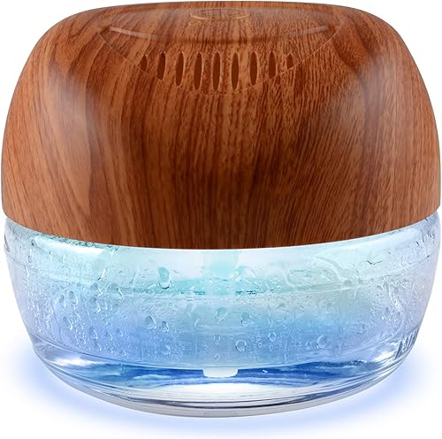 Purificador a base de agua, revitalizador y ambientador, aire fresco con 7 luces LED que cambian de color para habitaciones (amarillo oscuro)