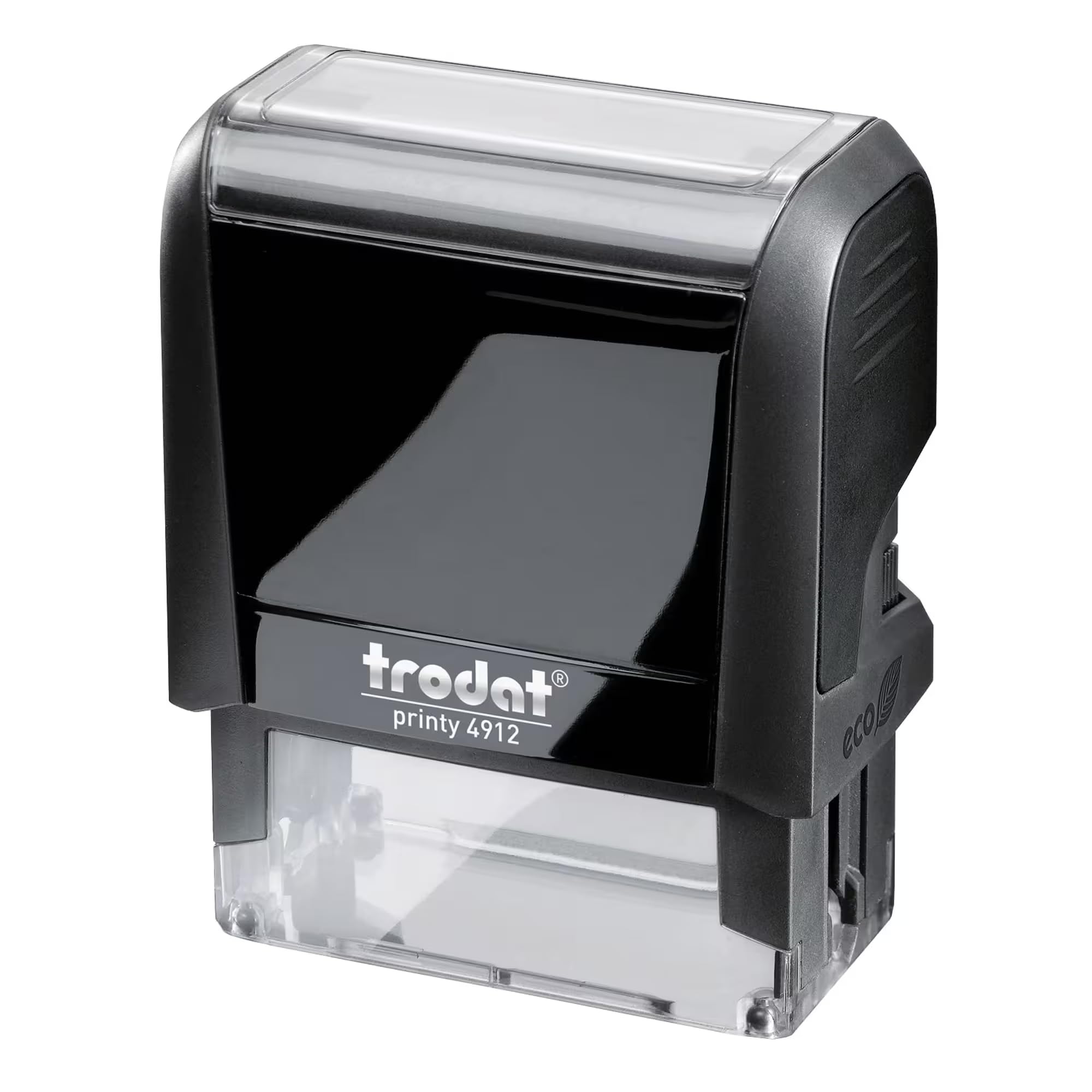 Stamp by Me – Personalised Self-Inking Stamp for Businesses – Black | Large Self-Inking Stamp with up to 4 Lines | Bank Office Return Address | Refillable Ink Pad