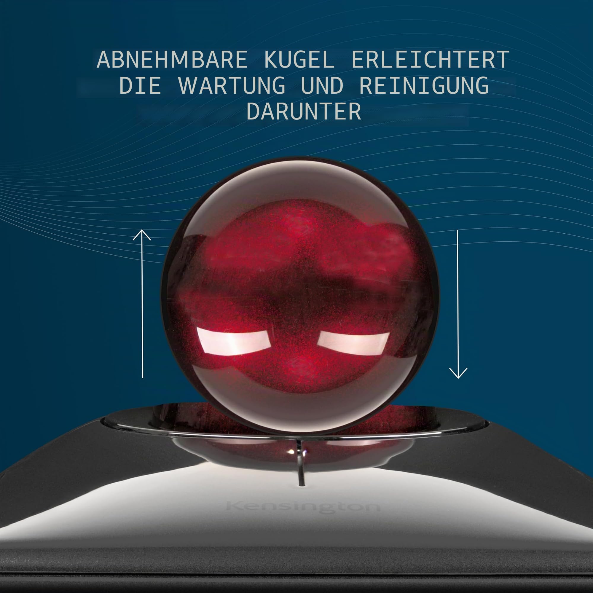 Kensington SlimBlade Pro Trackball Bluetooth Maus, Kompatibel mit Windows und macOS, PC und Laptop, Für Rechts- und Linkshänder, Optisches Tracking (K72080WW)