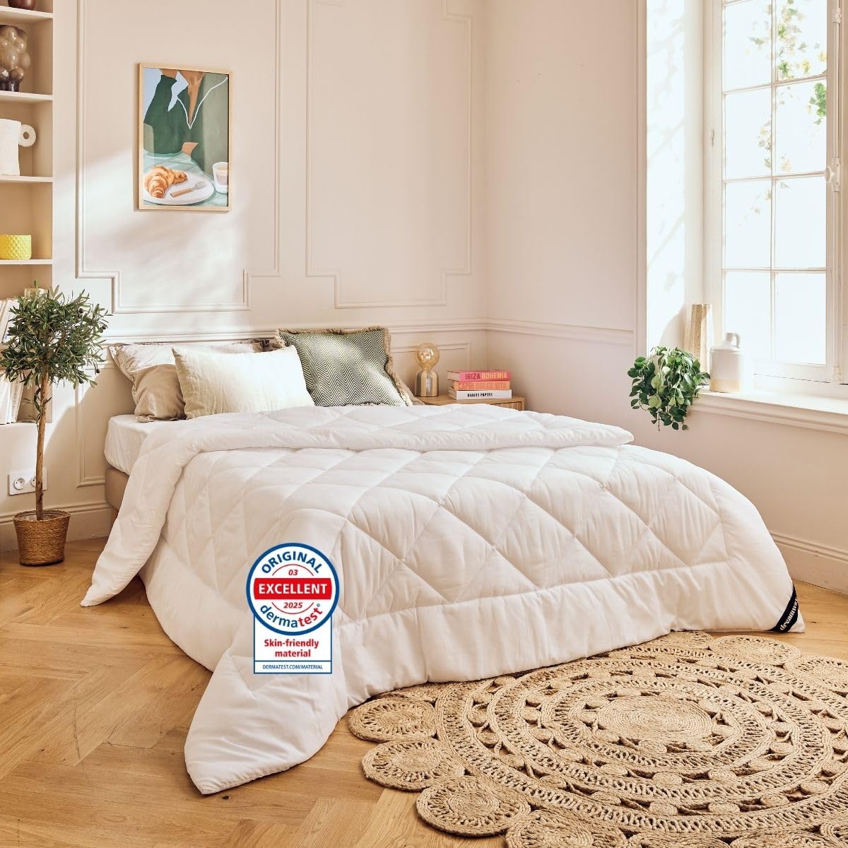 DREAMWAY Piumino Estivo Letto Piazza e Mezza - Piumone Leggero 200x220 cm, Trapunta Sottile 200 x 220 in Microfibra Sintetica - Lavabile a 60°C