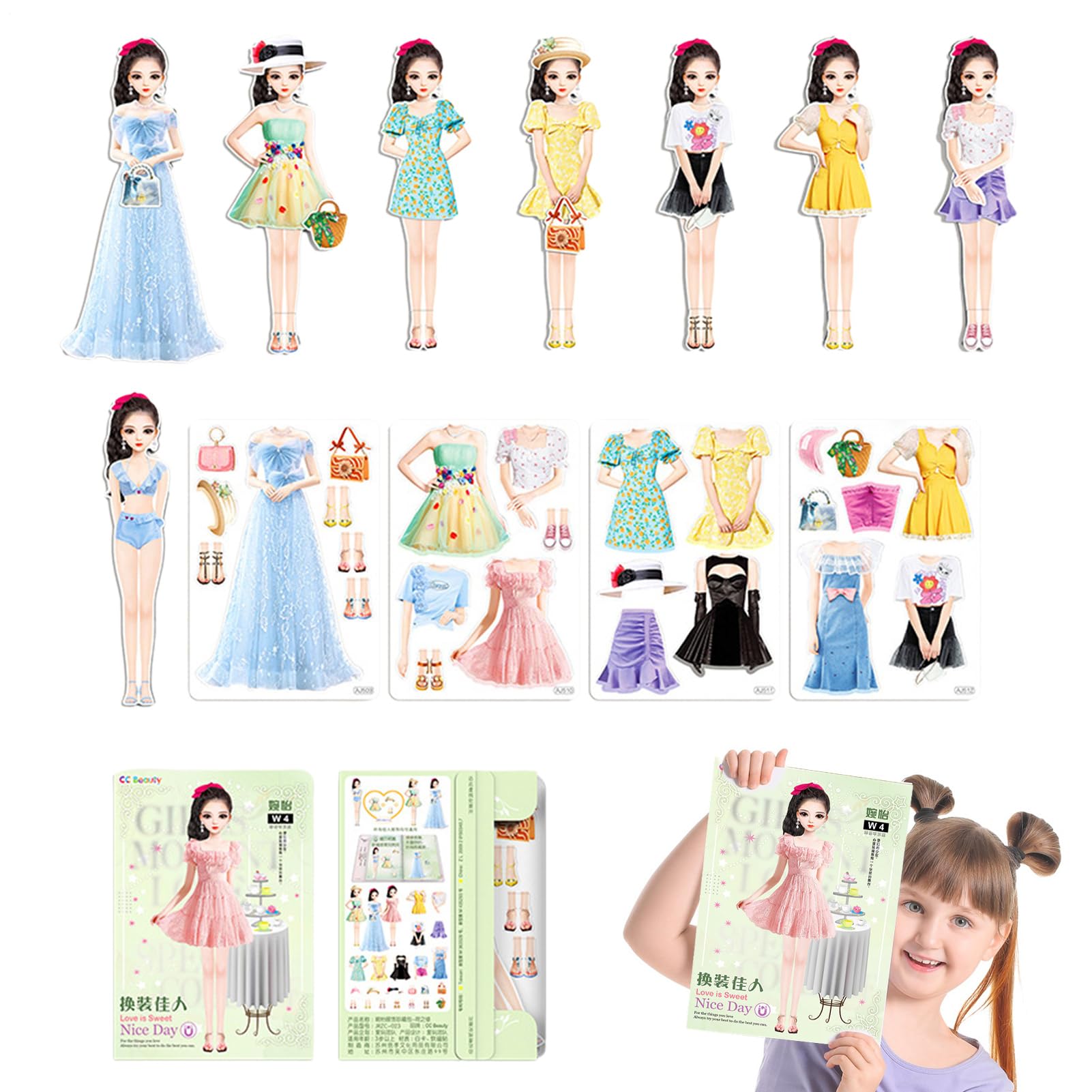 Muñecas de Papel Magnéticas - | Trajes Magnéticos, Juegos Creativos Niños, Ropa de Papel, Diversión Cumpleaños, Actividades Educativas, Regalo Día Niños