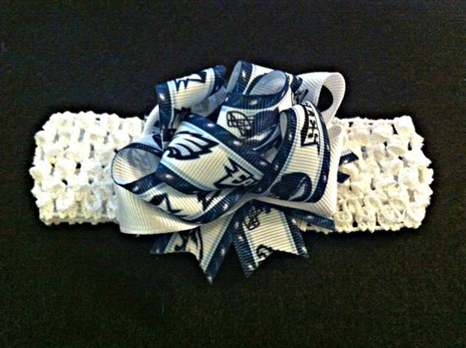 Eagles Baby Girl Boutique Bow Crocheted Headband