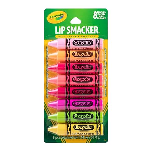 Lip Smacker Crayola - Paquete de fiesta de bálsamo labial, 8 unidades
