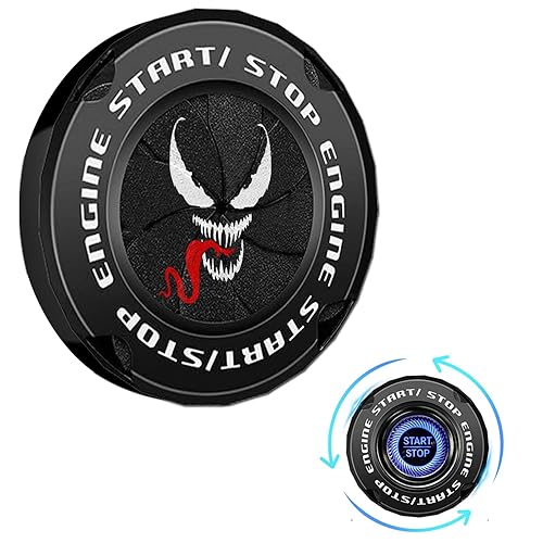 Accesorios de automóvil EPOCHHIKE Cubierta para botón de arranque del motor, calcomanías geniales para decoración interior de automóvil, cubierta de