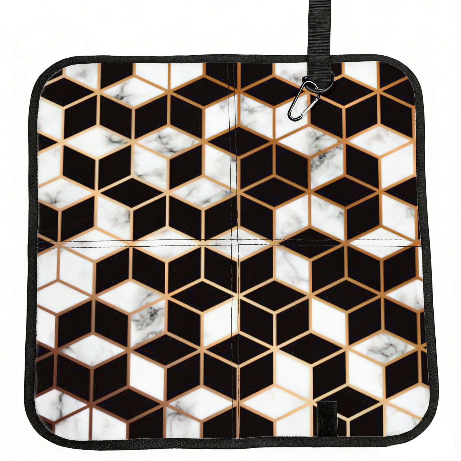 AYYQWE 3d Marble Pattern Print Foldable Seat Cushion Portable Chair Pad Office Commuting Picnic Camping Outdoor