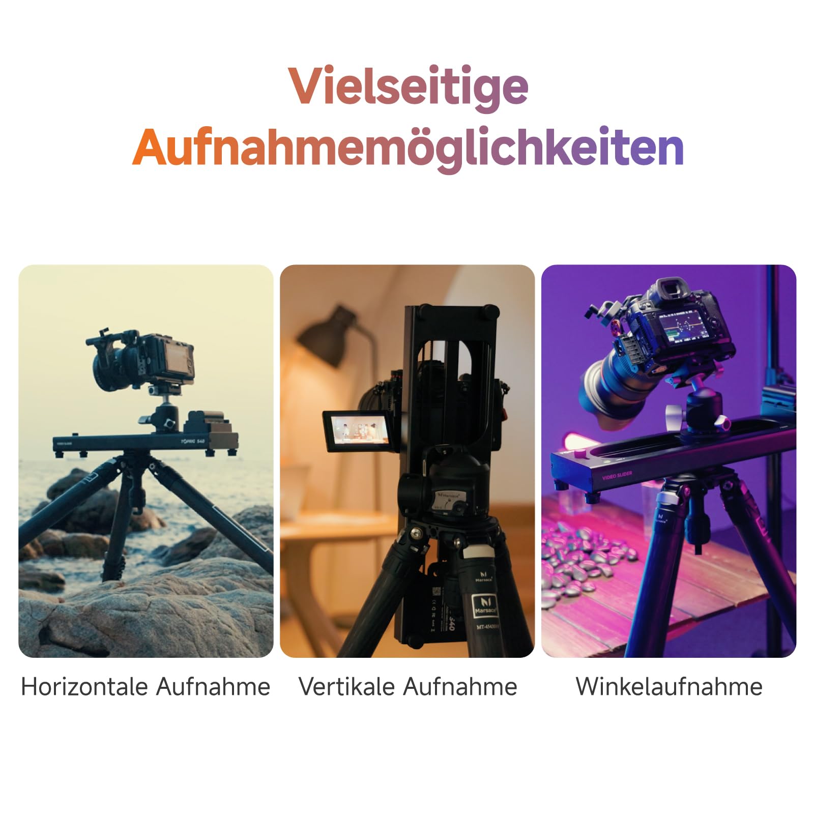 Accsoon 40cm Kamera Slider Motorisiert Videoschlitten, Bluetooth-Video-Slider mit APP & Knopfsteuerung - Elektrischer Kameraschlitten für Zeitraffer, Loop-Modus, 120° Panorama & Geschwindigkeitsregler