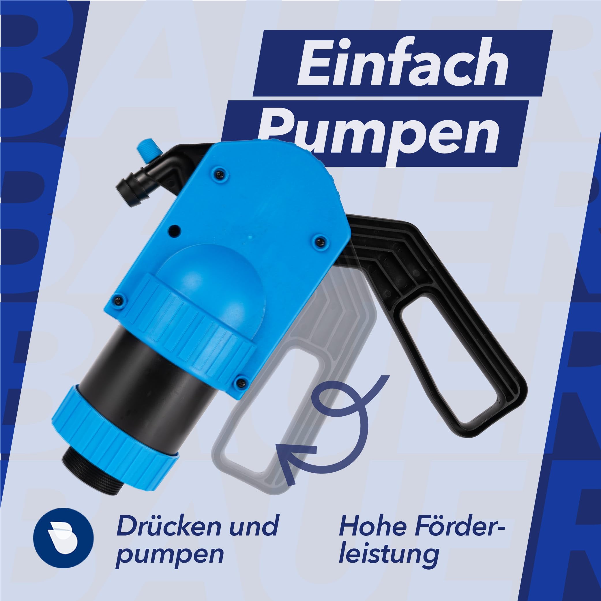 Handpumpe für 210L Fässer – Ideal für AdBlue, Scheibenfrostschutz und Wasser – Robuste Konstruktion mit hoher Förderleistung – inkl. Teleskoprohr und Abgabeschlauch