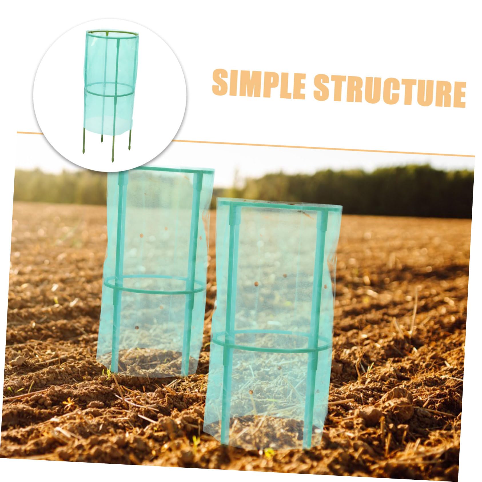 4 Set Proteggere Le Piante protettori delle Piante in Gabbia Antivento Protettore vegetale Green