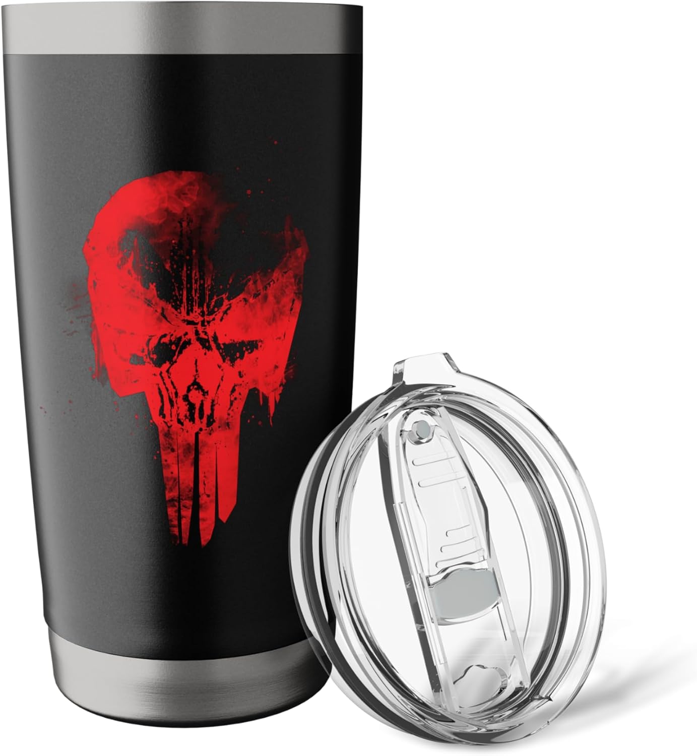 Marvel The Punisher Red Skull Symbol Stainless Steel Insulated Tumbler - Image 5